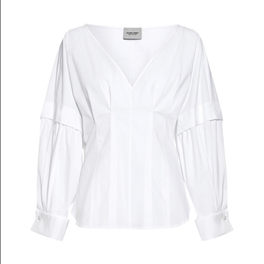 RACHEL COMEY
Revise V-neck Short Back Shirt